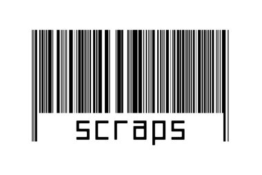 Dijitalleştirme kavramı. Altında yazı artıkları olan siyah yatay çizgilerin barkodu.