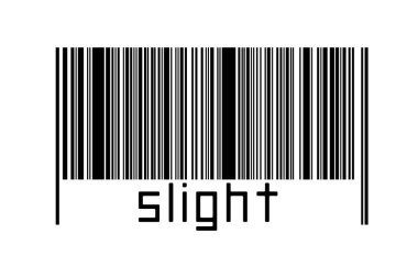 Beyaz arkaplanda barkod ve biraz aşağıda yazı var. Ticaret ve küreselleşme kavramı