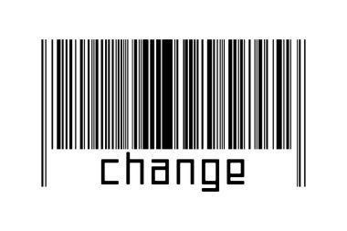 Dijitalleştirme kavramı. Altında yazı değişimi olan siyah yatay çizgilerin barkodu.