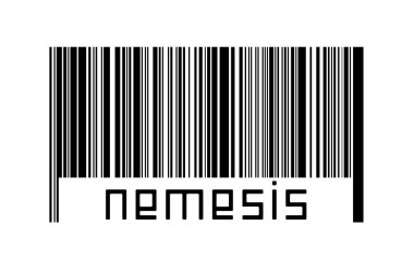 Dijitalleştirme kavramı. Siyah yatay çizgilerin barkodu ve alttaki yazıt düşmanı.