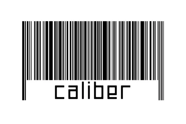 Barcode Λευκό Φόντο Επιγραφή Διαμετρήματος Κάτω Έννοια Του Εμπορίου Και — Φωτογραφία Αρχείου