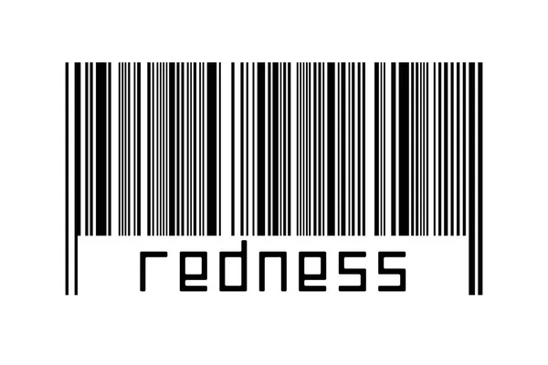 Barcode White Background Inscription Redness Concept Trading Globalization — Stock Photo, Image