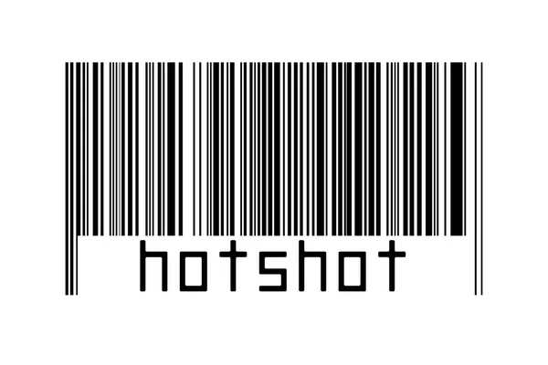 Barcode Auf Weißem Hintergrund Mit Aufschrift Hotshot Unten Konzept Des — Stockfoto