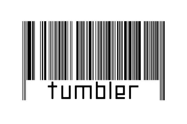 Digitalization Concept Barcode Black Horizontal Lines Inscription Tumbler — Stock Photo, Image