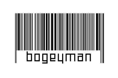 Beyaz arka planda barkod ve altında da karabasan yazılıydı. Ticaret ve küreselleşme kavramı