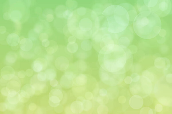 Light spots on green background. Abstract bokeh.