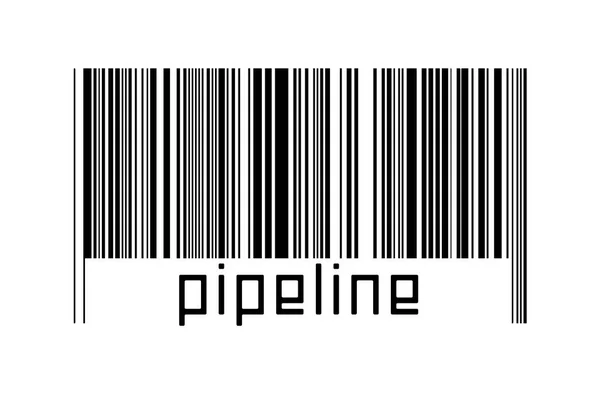 Digitalisierungskonzept Barcode Schwarzer Horizontaler Linien Mit Beschriftung Pipeline Unten — Stockfoto