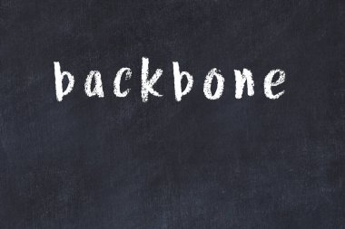 Üzerinde el yazısıyla yazılmış omurgası olan kolej tahtası.