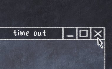 Başlık süresi biten tarayıcı penceresi kapatılıyor. Tebeşir çizimi. Sorunlarla başa çıkma kavramı