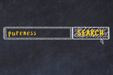 Saflığı arama kavramı. Tarayıcı penceresi ve yazıtın tebeşir çizimi