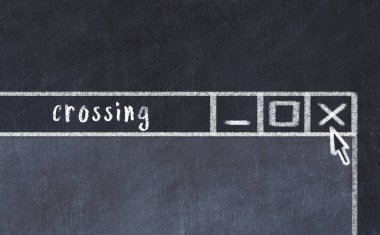 Tarayıcı penceresini başlık geçişiyle kapatılıyor. Tebeşir çizimi. Sorunlarla başa çıkma kavramı