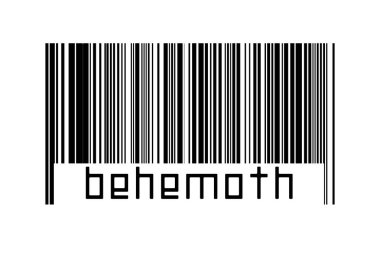 Beyaz arka planda barkod ve altında da yazıt devi var. Ticaret ve küreselleşme kavramı