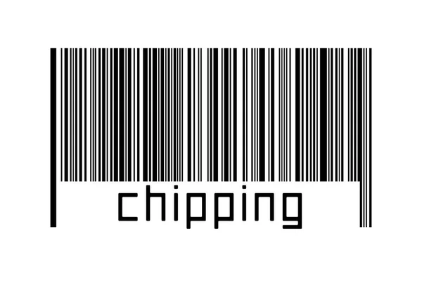 Barcode Auf Weißem Hintergrund Mit Aufschrift Chipping Unten Konzept Des — Stockfoto