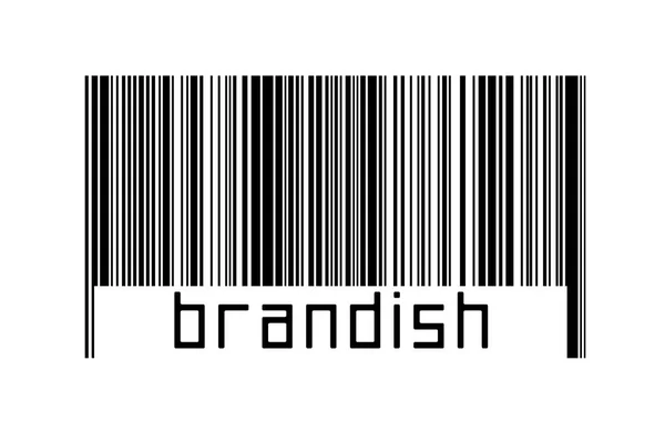 Barcode Auf Weißem Hintergrund Mit Inschrift Darunter Konzept Des Handels — Stockfoto