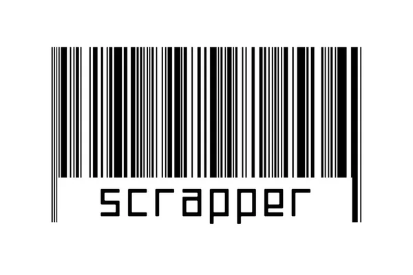 Barcode Auf Weißem Hintergrund Mit Aufschrift Scraper Unten Konzept Des — Stockfoto