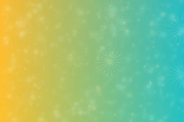 Cyan Yellow Abstract Defocused Background Star Shape Bokeh Spots — Stock Photo, Image