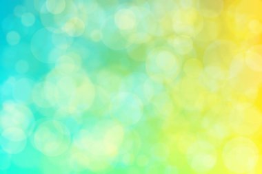 Çember şekilli bokeh noktalı mavi ve sarı soyutlanmış arkaplan