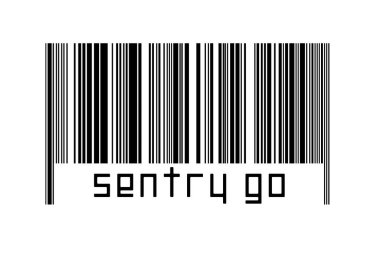 Dijitalleştirme kavramı. Siyah yatay çizgilerin barkodu yazma nöbetçisi ile aşağı gider.