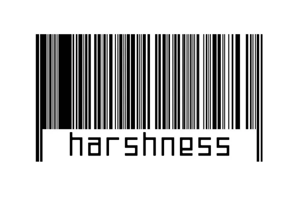 Digitalisierungskonzept Barcode Schwarzer Horizontaler Linien Mit Beschriftungshärte Unten — Stockfoto