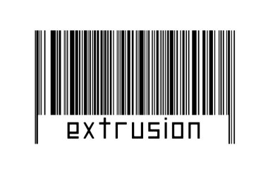 Beyaz arkaplanda barkod ve yazıtlar var. Ticaret ve küreselleşme kavramı