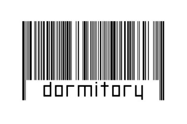 Dijitalleştirme kavramı. Altında yazıt yatakhanesi olan siyah yatay çizgilerin barkodu.