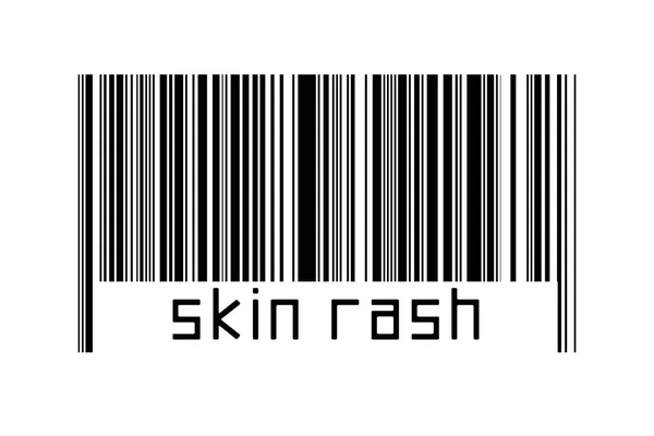 Digitalization Concept Barcode Black Horizontal Lines Inscription Skin Rash — Stock Photo, Image