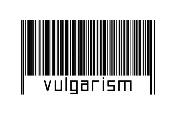Digitalisierungskonzept Barcode Schwarzer Horizontaler Linien Mit Der Inschrift Vulgarismus Unten — Stockfoto