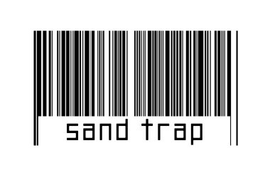 Beyaz arkaplanda barkod ve altında yazılar var. Ticaret ve küreselleşme kavramı