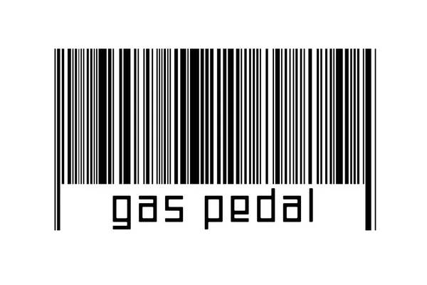 Barcode Λευκό Φόντο Επιγραφή Πεντάλ Αερίου Παρακάτω Έννοια Του Εμπορίου — Φωτογραφία Αρχείου