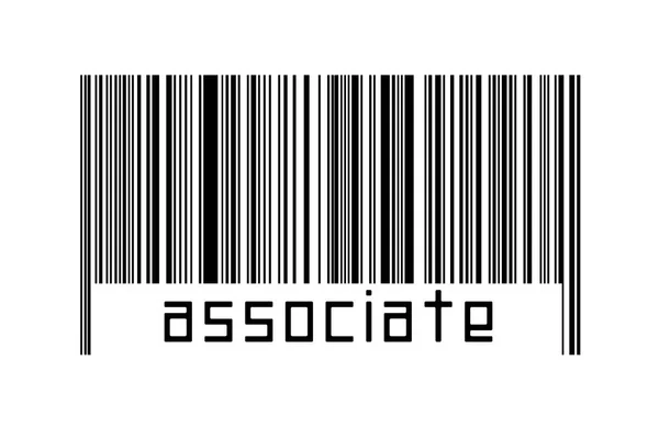 Barcode Witte Achtergrond Met Onderstaande Inscriptie Begrip Handel Mondialisering — Stockfoto