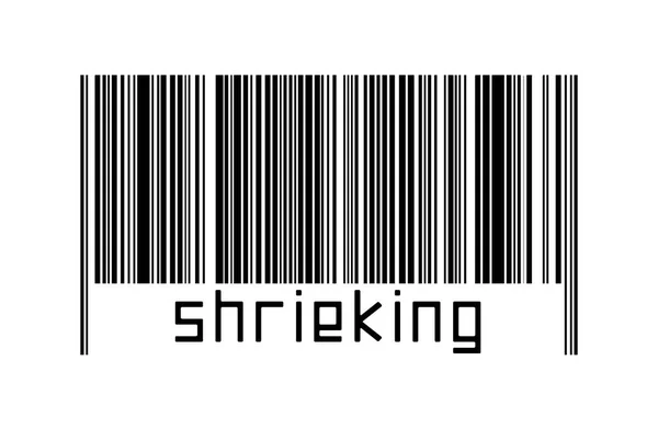 Digitalisierungskonzept Barcode Schwarzer Horizontaler Linien Mit Darunter Kreischender Inschrift — Stockfoto