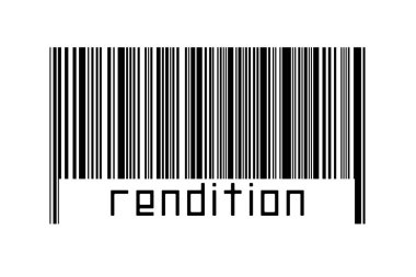 Dijitalleştirme kavramı. Altında yazı olan siyah yatay çizgilerin barkodu.