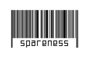 Dijitalleştirme kavramı. Altında yazıt azlığı olan siyah yatay çizgilerin barkodu.