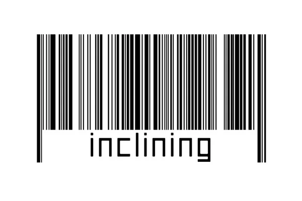 Digitalization Concept Barcode Black Horizontal Lines Inscription Inclining — Stock Photo, Image