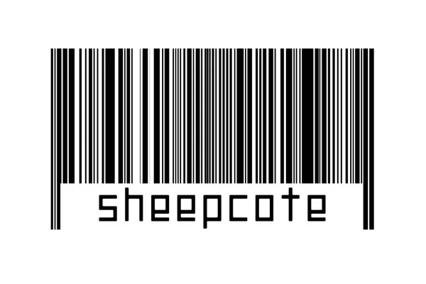 Barcode Auf Weißem Hintergrund Mit Der Aufschrift Sheepcote Unten Konzept — Stockfoto