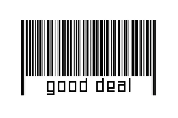 Barcode Witte Achtergrond Met Inscriptie Goede Deal Hieronder Begrip Handel — Stockfoto