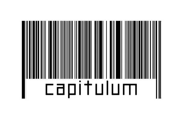 Barcode Witte Achtergrond Met Daaronder Inscriptie Capitulum Begrip Handel Mondialisering — Stockfoto