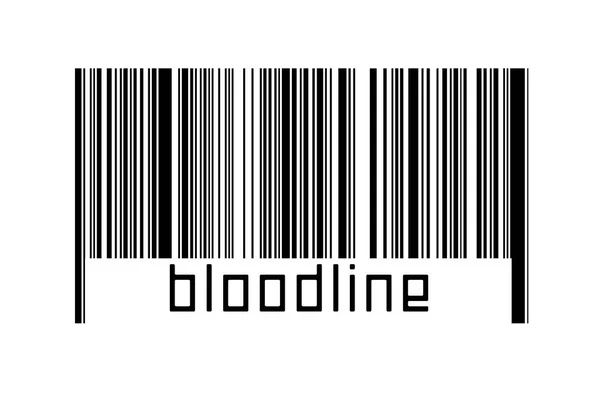 Digitaliseringsconcept Barcode Van Zwarte Horizontale Lijnen Met Daaronder Inscriptie Bloedlijn — Stockfoto