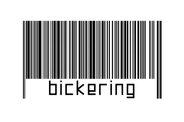 Barcode Auf Weißem Hintergrund Mit Inschrift Gezänk Unten Konzept Des — Stockfoto