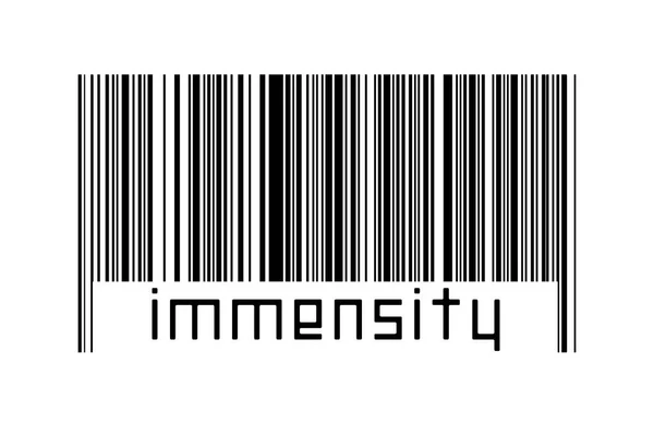 Digitalization Concept Barcode Black Horizontal Lines Inscription Immensity — Stock Photo, Image