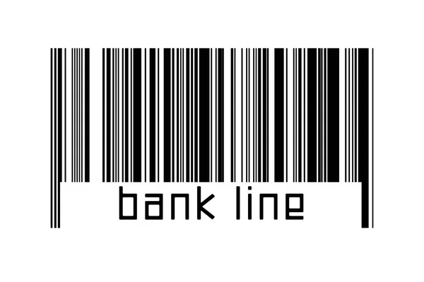 Codice Barre Sfondo Bianco Con Iscrizione Linea Bancaria Qui Sotto — Foto Stock
