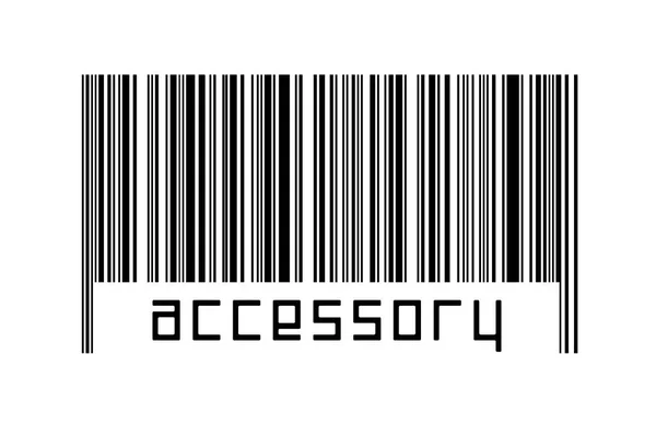 Digitaliseringsconcept Barcode Van Zwarte Horizontale Lijnen Met Opschrift Accessoire Hieronder — Stockfoto