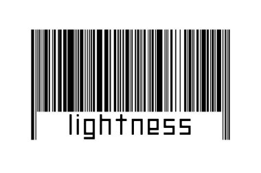 Dijitalleştirme kavramı. Altında yazıt hafifliği olan siyah yatay çizgilerin barkodu.