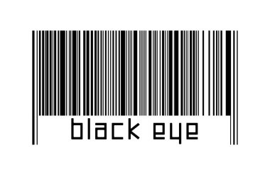 Dijitalleştirme kavramı. Siyah yatay çizgilerin barkodu ve alttaki siyah göz..