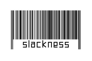 Dijitalleştirme kavramı. Altında yazma gevşekliği olan siyah yatay çizgilerin barkodu.