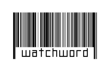 Dijitalleştirme kavramı. Altında yazıt parolası bulunan siyah yatay çizgilerin barkodu.