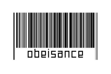 Dijitalleştirme kavramı. Altında yazıt bulunan siyah yatay çizgilerin barkodu.