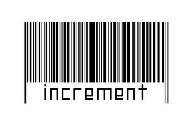 Beyaz arkaplanda barkod ve yazıt artışı. Ticaret ve küreselleşme kavramı