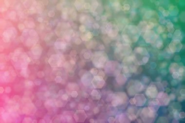 Güzel harmonik gizemli arka plan koyu mavi, yeşil ve pembe renkli bokeh.