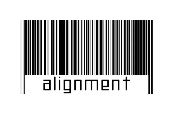 Digitaliseringskoncept Streckkod För Svarta Horisontella Linjer Med Inskription Justering Nedan — Stockfoto